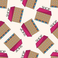 Building cartoon seamless pattern background N31