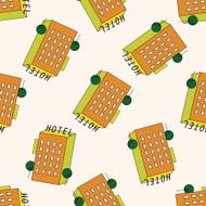 Building cartoon seamless pattern background N32