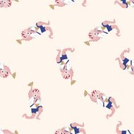 animal octopus summer cartoon seamless pattern background