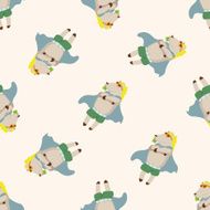 animal dog summer cartoon seamless pattern background