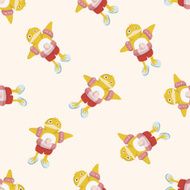 animal duck summer cartoon seamless pattern background