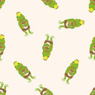 animal frog summer cartoon seamless pattern background