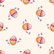 easter painting egg cartoon seamless pattern background N22