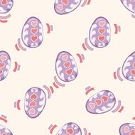 easter painting egg cartoon seamless pattern background N26