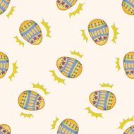 easter painting egg cartoon seamless pattern background N30