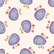 easter painting egg cartoon seamless pattern background N31