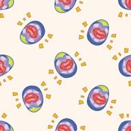 easter painting egg cartoon seamless pattern background N32