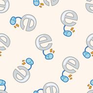Computer-related desktop icon cartoon seamless pattern background N98
