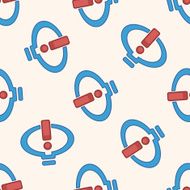 Computer-related desktop icon cartoon seamless pattern background N99