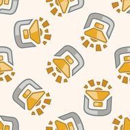 Computer-related desktop icon cartoon seamless pattern background N101