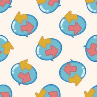 Computer-related desktop icon cartoon seamless pattern background N114