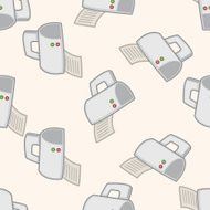 Computer-related desktop icon cartoon seamless pattern background N115
