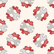 Computer-related desktop icon cartoon seamless pattern background N117