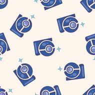 Computer-related desktop icon cartoon seamless pattern background N122