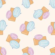 Computer-related desktop icon cartoon seamless pattern background N124