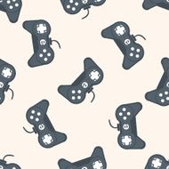 Computer-related desktop icon cartoon seamless pattern background N125