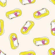 animal polar bear summer cartoon seamless pattern background