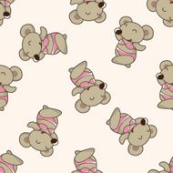 animal mouse summer cartoon seamless pattern background