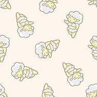 animal sheep summer cartoon seamless pattern background