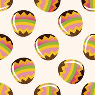easter painting egg cartoon seamless pattern background N34