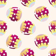 easter painting egg cartoon seamless pattern background N45
