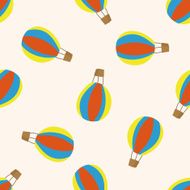 hot air ballon cartoon seamless pattern background N6