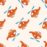helicopter cartoon seamless pattern background N5
