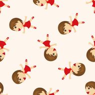 sport athlete cartoon seamless pattern background N3