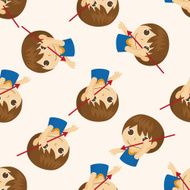 sport athlete cartoon seamless pattern background N4