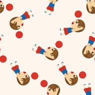 basketball player cartoon seamless pattern background N42