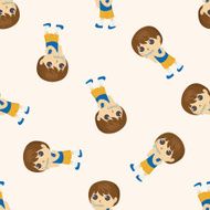 character musician cartoon seamless pattern background N6
