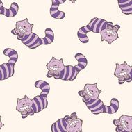 alice in wonderland cartoon seamless pattern background N47