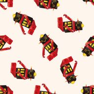 robot cartoon seamless pattern background N119