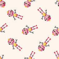 robot cartoon seamless pattern background N120
