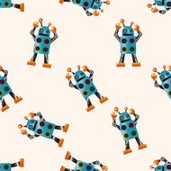 robot cartoon seamless pattern background N121