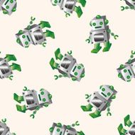 robot cartoon seamless pattern background N122