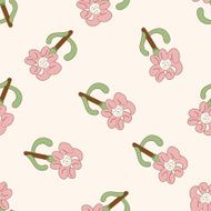 flower cartoon seamless pattern background N50