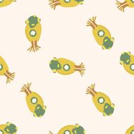 bizarre monster icon 10 cartoon seamless pattern background N2