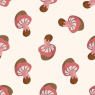 mushroom cartoon seamless pattern background N37