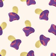 mushroom cartoon seamless pattern background N38