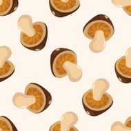 mushroom cartoon seamless pattern background N41