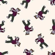 zombie cartoon seamless pattern background N8