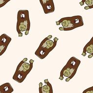 zombie cartoon seamless pattern background N9