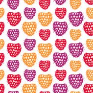 Seamless pattern with decorative raspberries N4