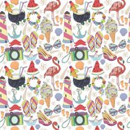 Set of travelling symbols Summer pattren N2