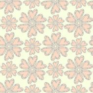 Ethnic flower seamless vector pattern