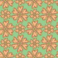 Ethnic flower seamless vector pattern N2