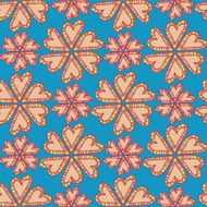 Ethnic flower seamless vector pattern N3