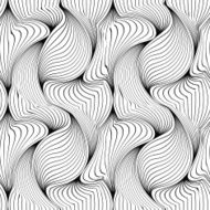 Seamless pattern with abstract petals basis for your design