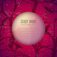 Scary night vector background